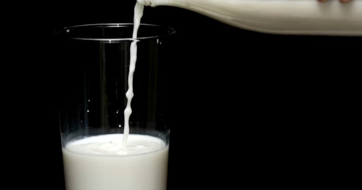 牛乳をグラスに注いでいる写真。日本人のカルシウム不足と乳糖不耐症を表すイメージ