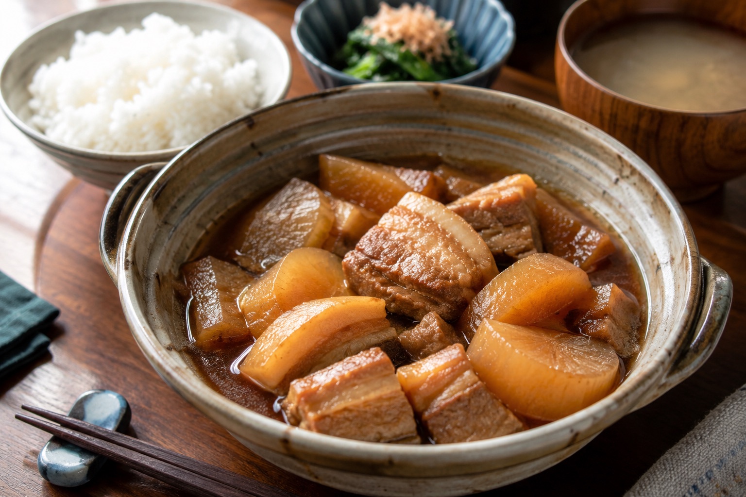 豚バラ大根の煮込み（半透明の大根とテリのある豚バラ・日曜の食卓）