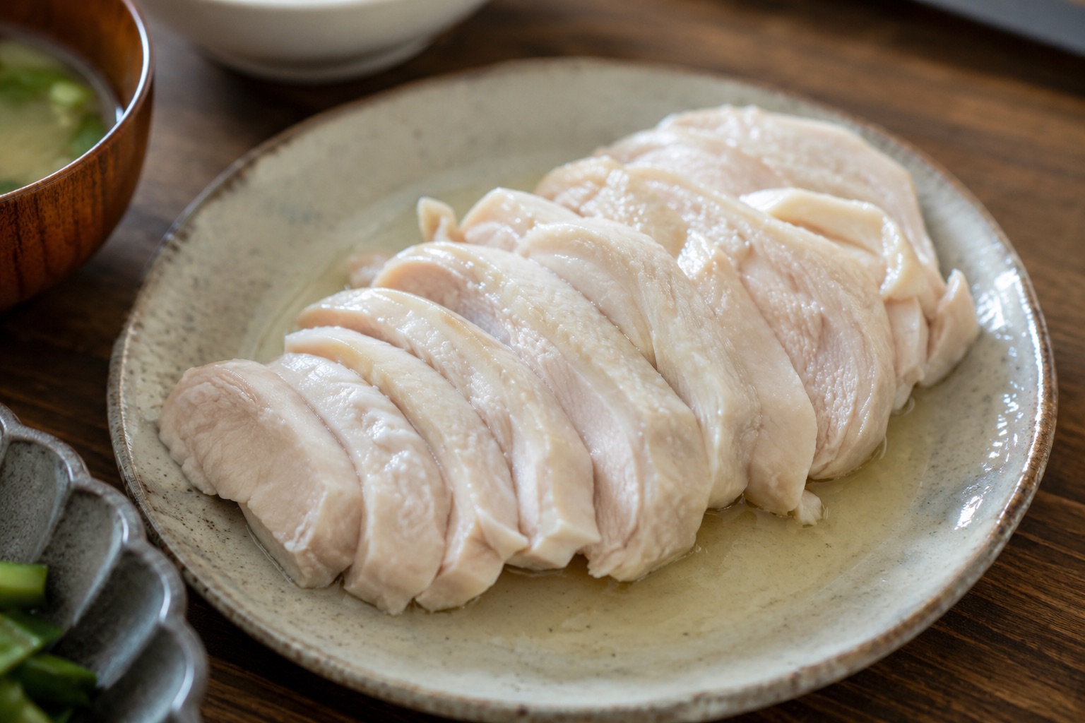 鶏むね肉のしっとり塩ゆで（そぎ切り）