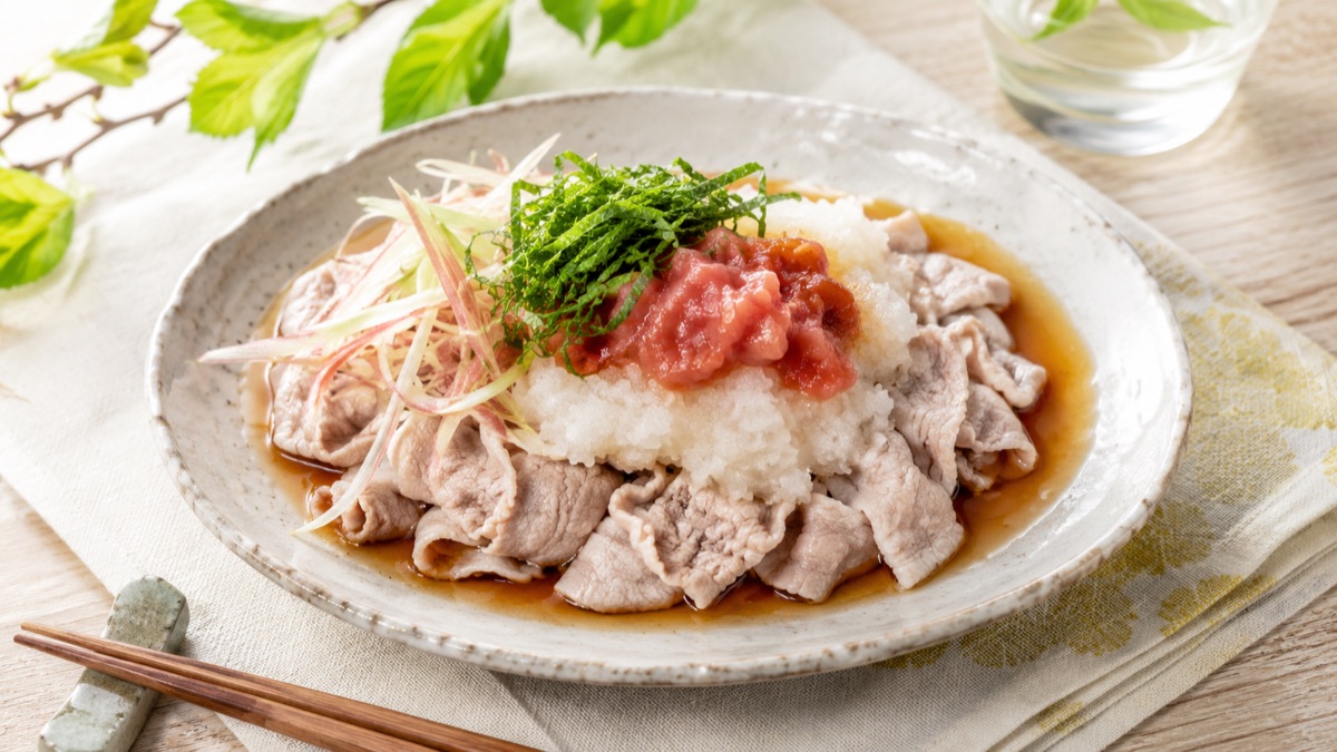 梅おろしポン酢の豚しゃぶ